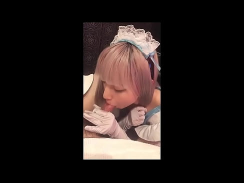 ❤️ Японский идол [mayuka], костюм французской горничной, часть 1, минет и дрочка с лосьоном ☑ Порнушка у нас